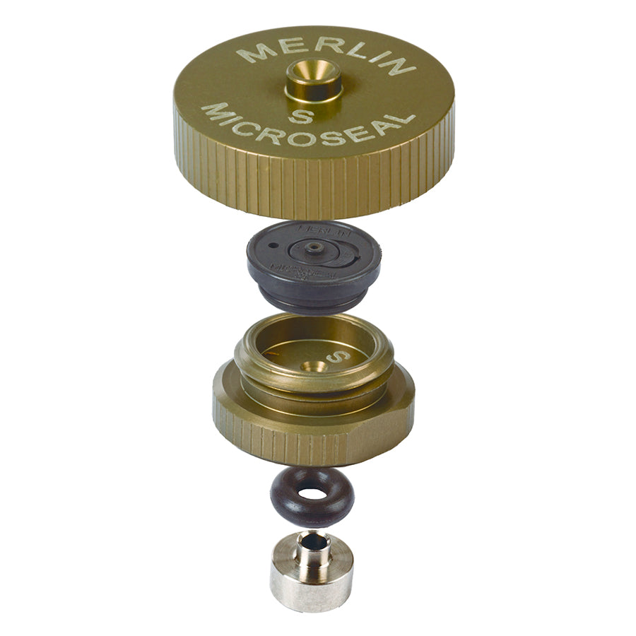 Merlin Microseal Septa, General-Purpose Kit for Shimadzu GC-2010, GC-2025, GC-2030, Includes Nut, Adaptor, O-ring, and 2 Microseals
