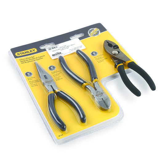Plier Set, Side Cutter, Wire Cutter & Plier 3 Piece Set
