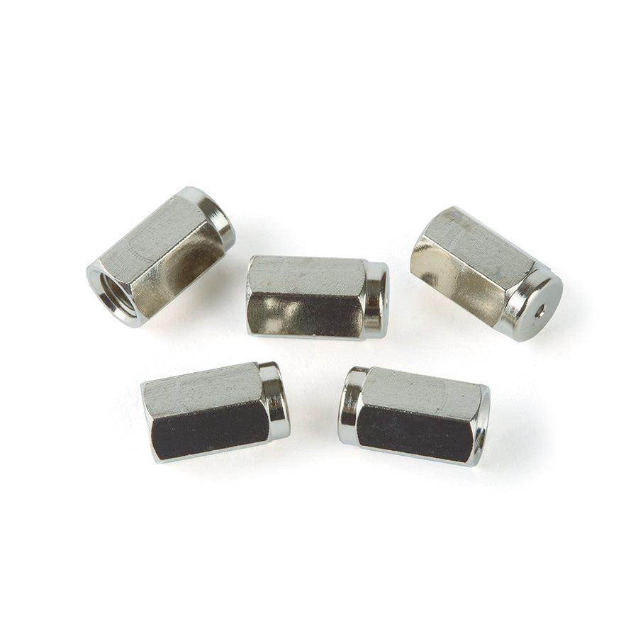 MS Interface Nut, Brass (nickel plate), 1/16" x 1.2mm hole (extended), works with Thermo ISQ