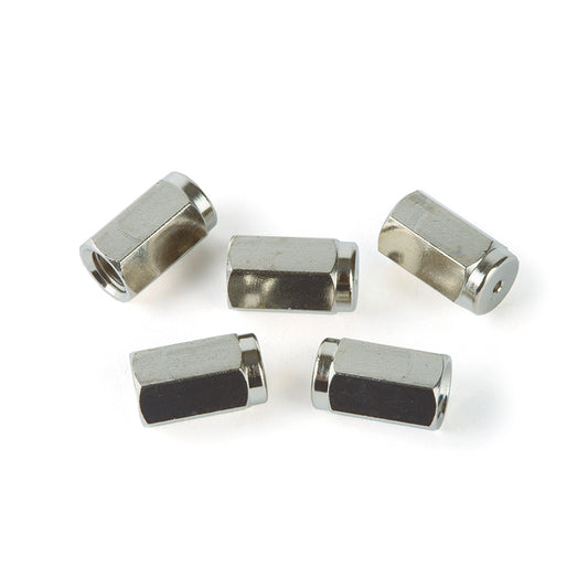 MS Interface Nut, Brass (nickel plate), 1/16" x 1.2mm hole (extended), works with Thermo ISQ