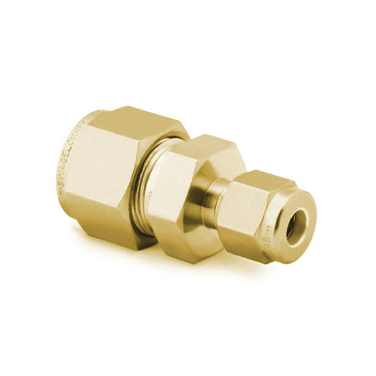 Swagelok Fitting, 1/8" to 1/16" Reducing Union, Brass, 5/pk