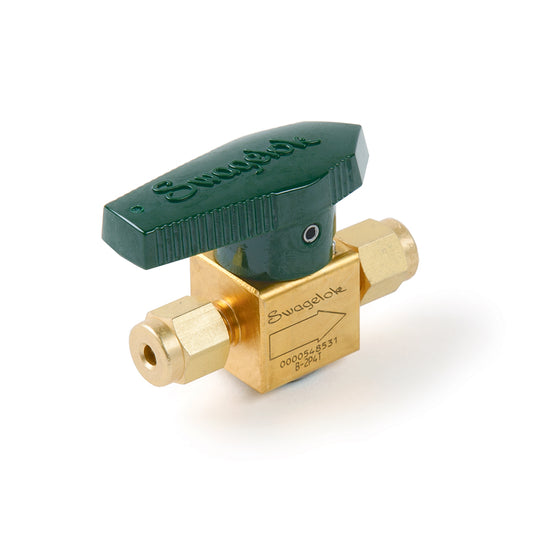 Swagelok Valve, 1/8" Plug, Brass, ea.