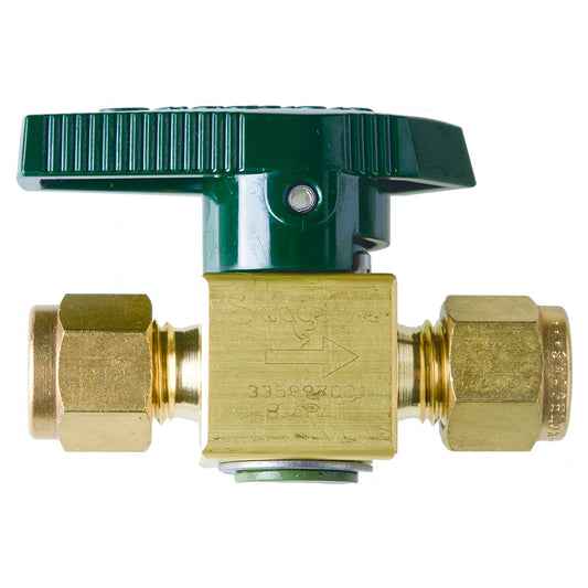 Swagelok Valve, 1/4" Plug, Brass, ea.