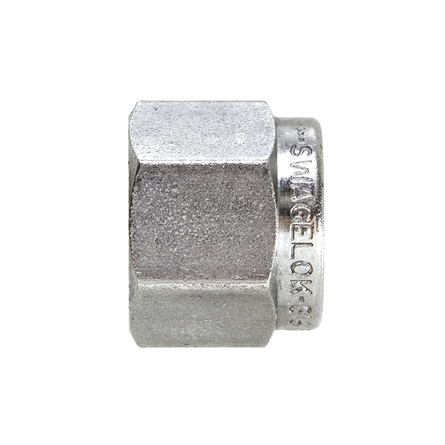 Swagelok Fitting, 1/4" Nut, Stainless Steel, 10/pk