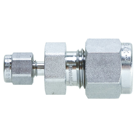 Swagelok Fitting, 1/4" to 1/16" Reducing Union, Stainless Steel, 2/pk