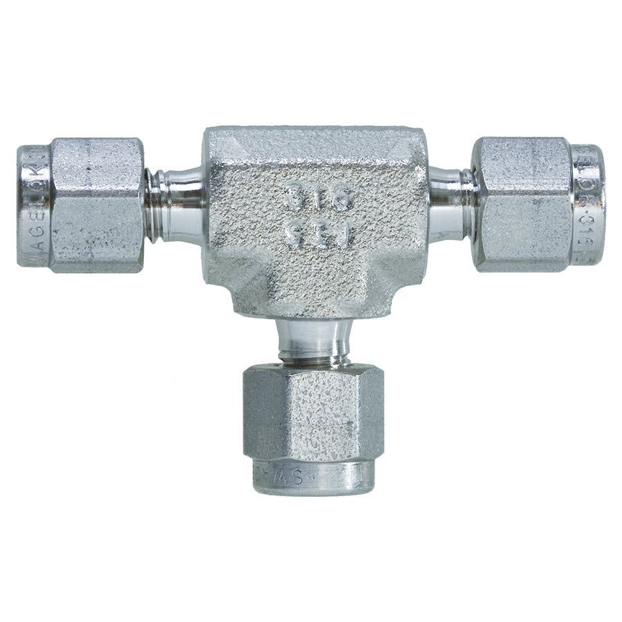 Swagelok Fitting, 1/16" Tee, Stainless Steel, ea.