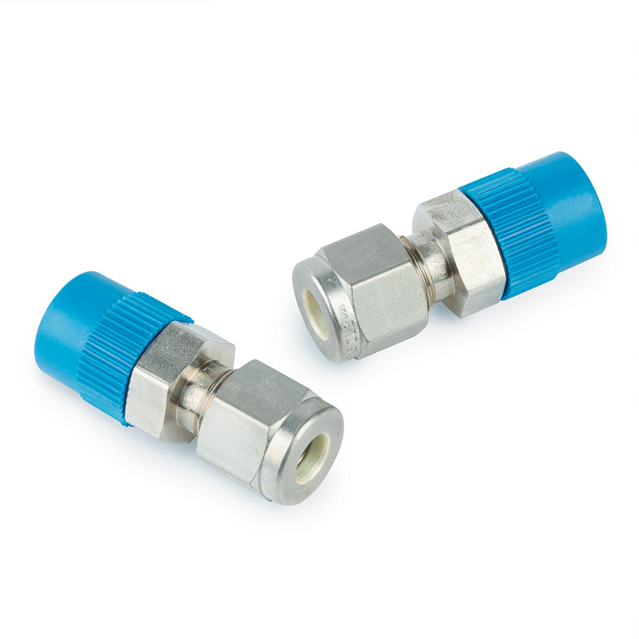 Swagelok Fitting, 1/4" to 1/4" NPT Male Connector, Stainless Steel, 2/pk