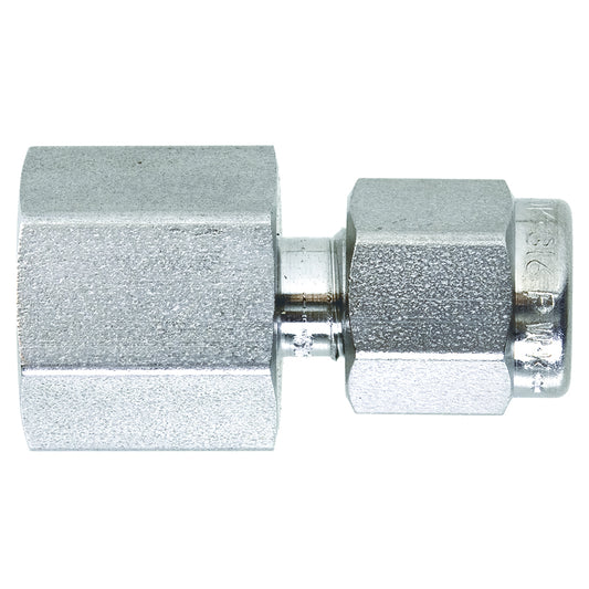 Swagelok Fitting, 1/8" to 1/8" NPT Female Connector, Stainless Steel, 2/pk