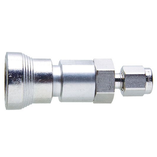 Swagelok Fitting, 1/8" Female Quick Coupling, with Shutoff, Stainless Steel, ea.