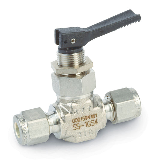 Swagelok Valve, 1/4" Toggle, Stainless Steel, ea.