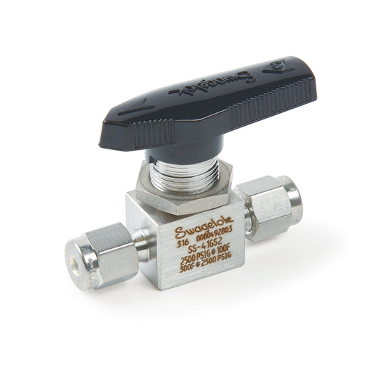 Swagelok Valve, 1/8" Ball, Stainless Steel, ea.