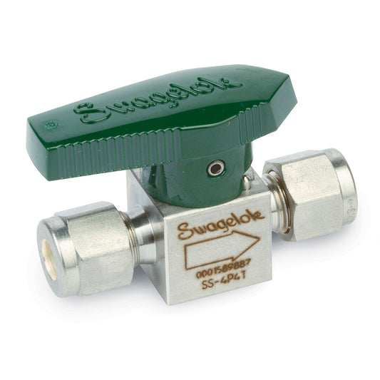 Swagelok Valve, 1/4" Plug, Stainless Steel, ea.