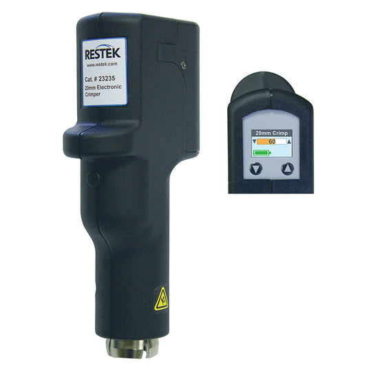20mm Electronic Crimper, Rechargeable, kit includes: charger with Universal Plug Set, with OLED display screen