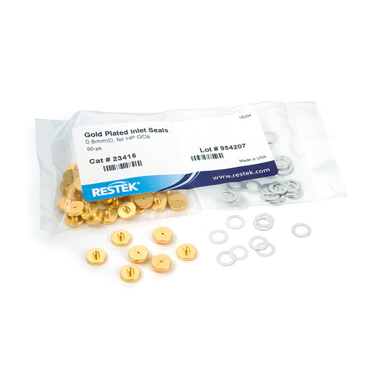 Inlet Seals, 0.8 mm Gold Plated For Agilent GCs, 50/pk