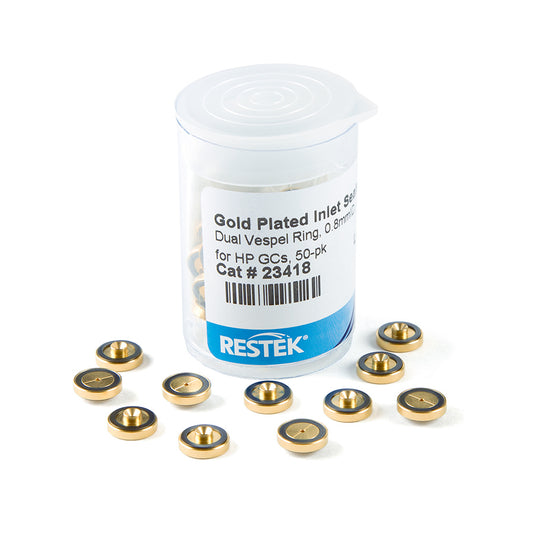 Inlet Seals, 0.8 mm Gold-Plated Dual Vespel Ring, 50/pk