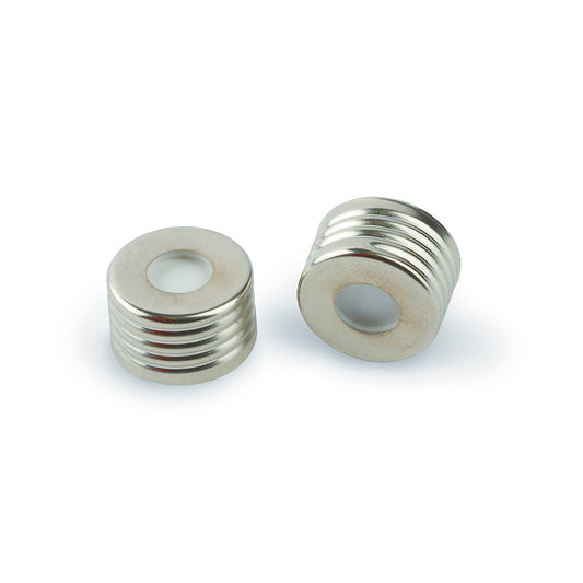 SPME Vial Cap, 18 mm, Screw Thread with MicroCenter PTFE/Silicone Septa, 100/pk