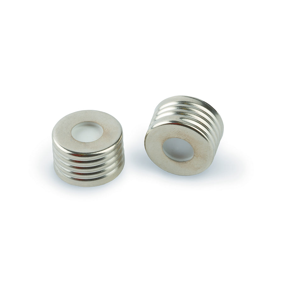 SPME Vial Cap, 18 mm, Screw Thread with MicroCenter PTFE/Silicone Septa, 1000/pk