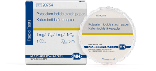 Qualitative Potassium Iodide Starch Paper MN 816 N for Nitrite and Free chlorine, 5 m x 7 mm