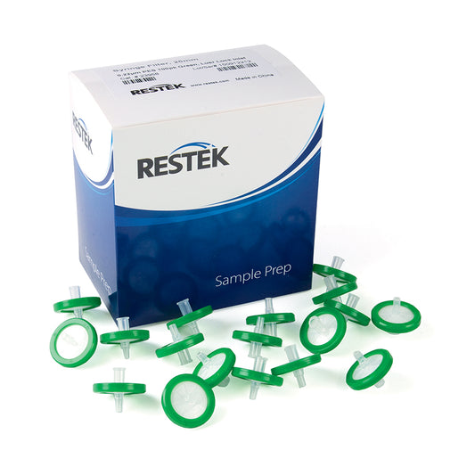 25 mm Syringe Filter, 0.22um, PES, green, 100/pk