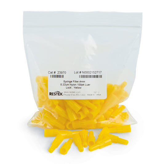4 mm Syringe Filter, 0.22um, Nylon, yellow, 100/pk