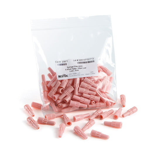4 mm Syringe Filter, 0.45um, Nylon, pink, 100/pk