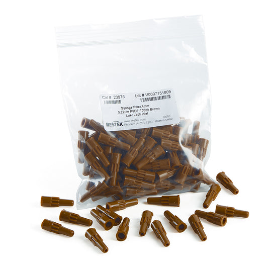 4 mm Syringe Filter, 0.22um, PVDF, brown, 100/pk