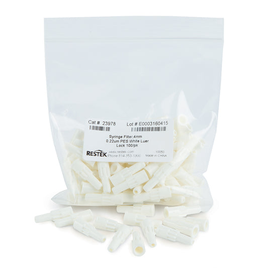 4 mm Syringe Filter, 0.22um, PES, white, 100/pk