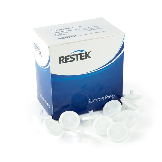 30 mm Syringe Filter, 0.45um, PTFE, white, 100/pk