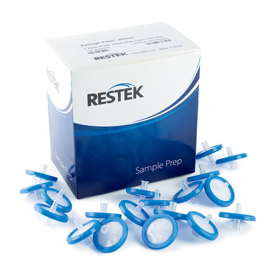 30 mm Syringe Filter, 0.22um, PVDF, blue, 100/pk