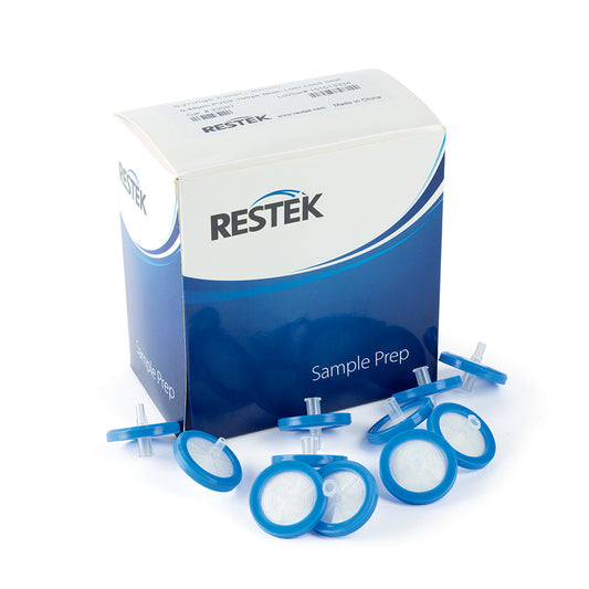 30 mm Syringe Filter, 0.45um, PVDF, blue, 100/pk