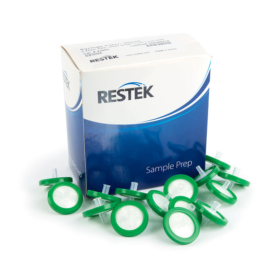 30 mm Syringe Filter, 0.45um, PES, green, 100/pk