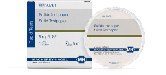 Qualitative Sulfide Test Paper for Sulfide: 5 mg/L S²⁻, 5 m x 7 mm