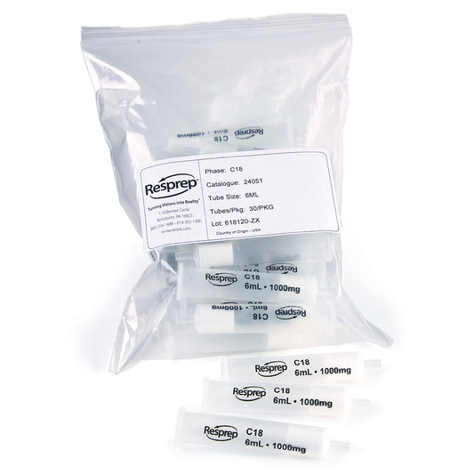 Resprep C18 (trifunctional, high-load) SPE Cartridge, 6 mL/1000 mg, 30/pk