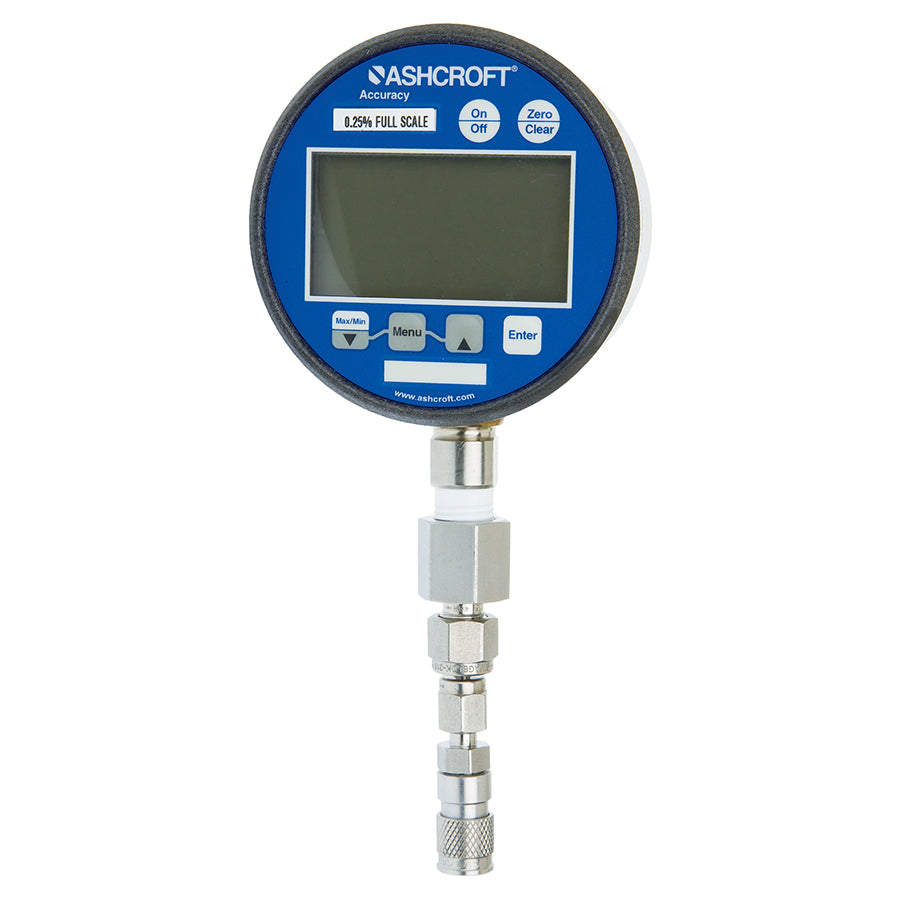 Digital Gauge w/Quick-Connect Fitting, ideal for miniature canisters and Aura sampling kits