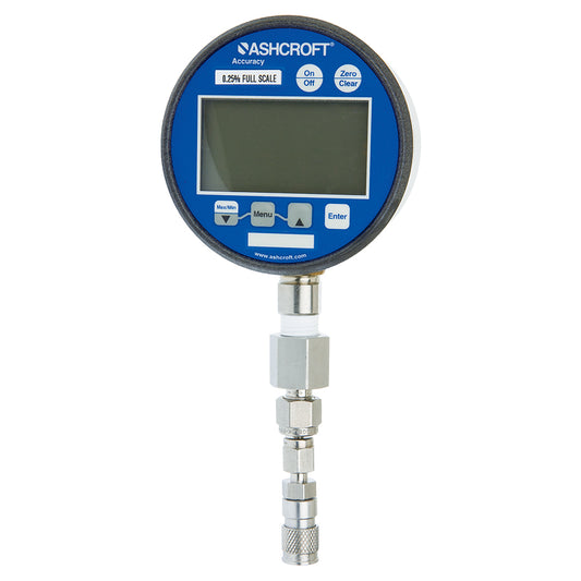 Digital Gauge w/Quick-Connect Fitting, ideal for miniature canisters and Aura sampling kits