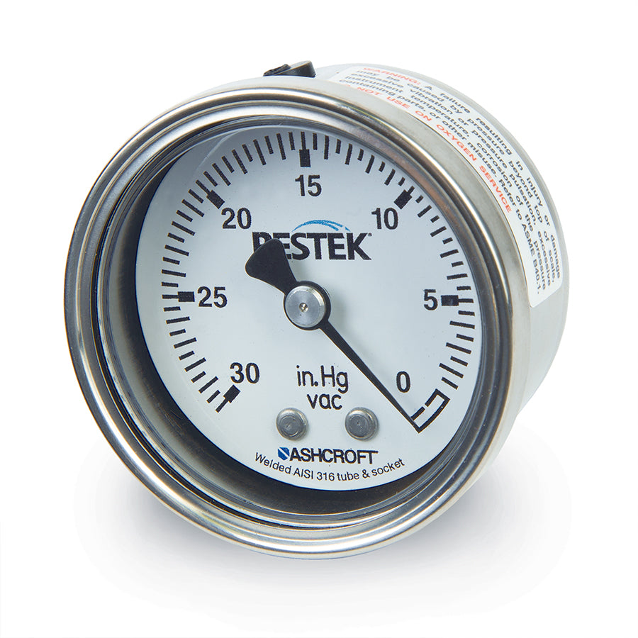 Gauge, 30" to 0 psig Vacuum 1/8" NPT CBM, 2" diam, SS