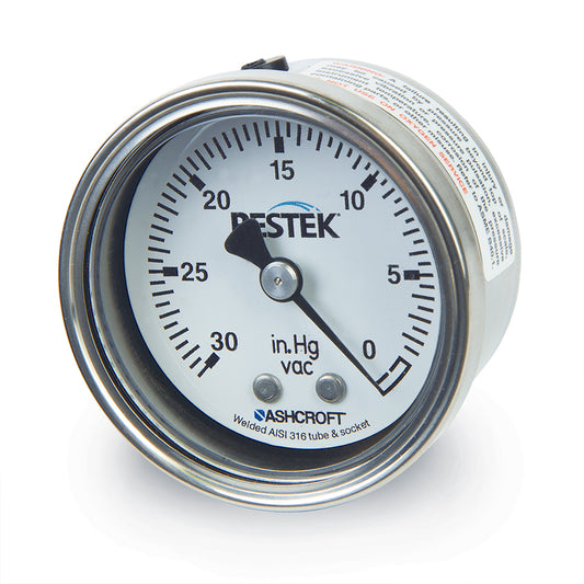 Gauge, 30" to 0 psig Vacuum 1/8" NPT CBM, 2" diam, SS