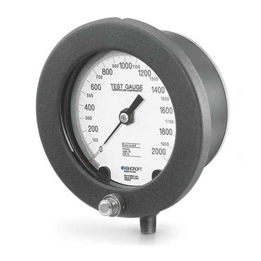 Test Gauge, Ashcroft, Analog, 6" diameter, 1/4" NPT, 30" Hg to 60 psi