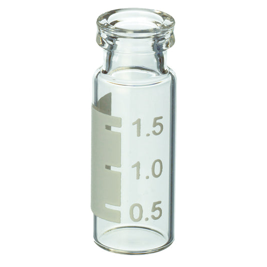 2.0 mL, 11 mm Crimp-Top Vials with Grad Marking Spot, Clear, 1,000/pk
