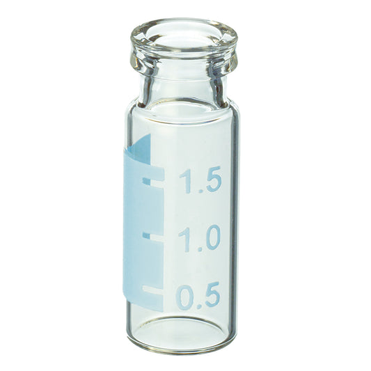 Vials, Snap Seal, 12 x 32mm/2.0mL/11 mm, with Blue Graduated Marking Spot, 1, 000/pk