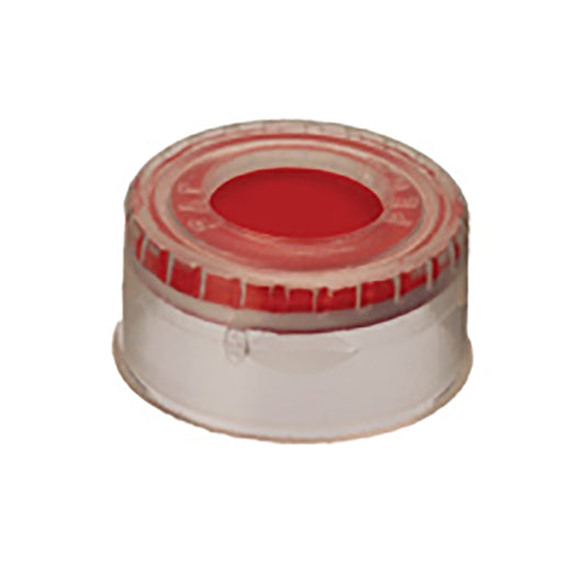 2.0 mL, 11 mm Poly Crimp-Top/Snap-Top Caps and PTFE/Silicone/PTFE Septa, Clear, 1,000/pk