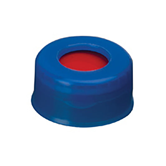 2.0 mL, 11 mm Poly Crimp-Top/Snap-Top Caps and PTFE/Silicone/PTFE Septa, Blue, 1,000/pk