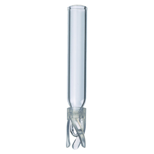 Vial Inserts, 100ul Glass LV w/PP Bottom Spring, 100/pk