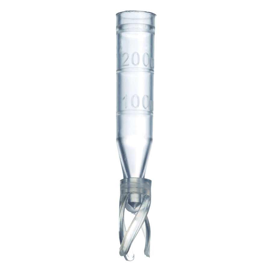 Vial Inserts, 250ul Poly. Bottom Spring with Graduated Markings, For LO Crimp & Seal, 100/pk