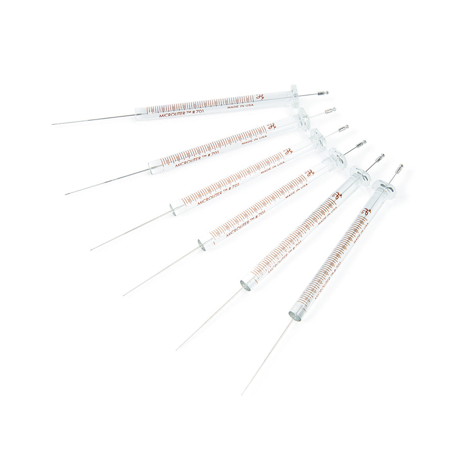Syringe, Hamilton 701 (10uL/ASN/23s-26s/1.71"/Agilent), Standard Microliter for Agilent Autosampler, 6/pk