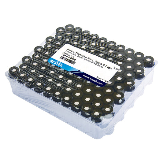 Vial, Threaded w/Septa 2 mL Clear 8-425 w/Red PTFE/ Sil Septa 0.045", 100/pk