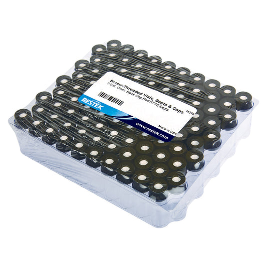 Vial, Threaded w/Septa 2 mL Clear 8-425 w/Red PTFE/ Sil Septa 0.065", 1,000/pk