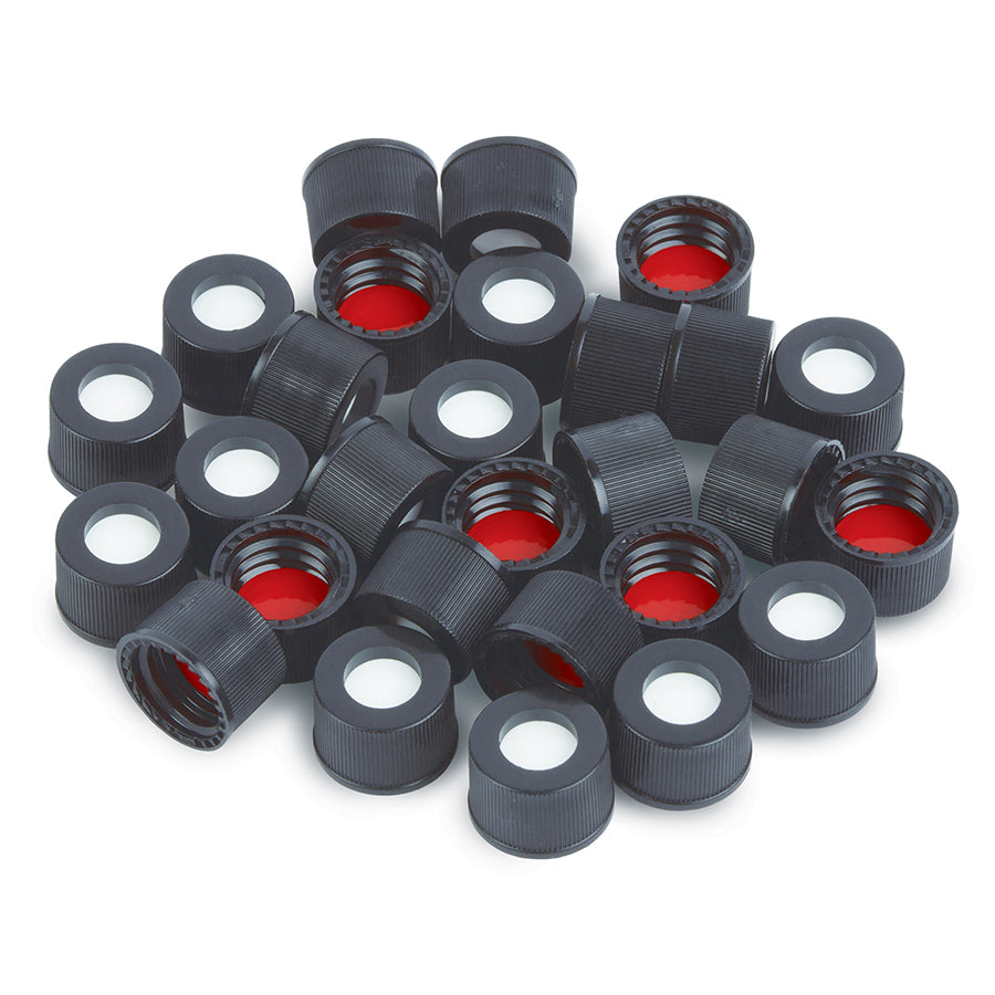 2.0 mL, 10 mm Screw-Thread Big Mouth Caps and Red PTFE/White Silicone Septa, 0.060", 1,000/pk
