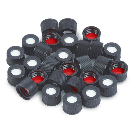 2.0 mL, 10 mm Screw-Thread Big Mouth Caps and Red PTFE/White Silicone Septa, 0.060", 1,000/pk