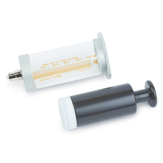 Syringe, Hamilton 1050 (50mL/TLL/without slots), PTFE Tip, Gas-Tight